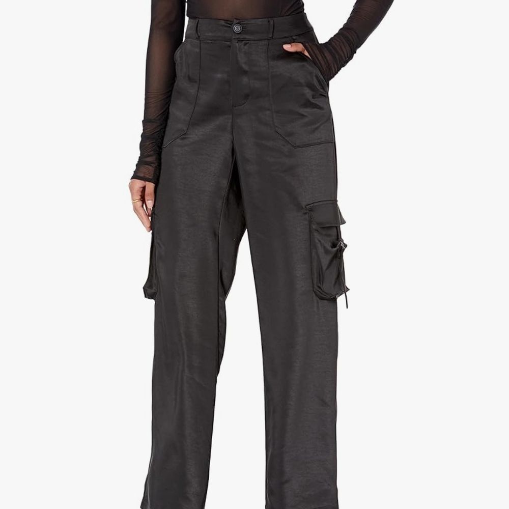 Black High-Waisted Utility Trousers